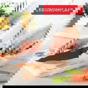 Fresh Kitchen Ahşap Blok & 5 Parça Bıçak Seti